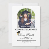 Afstuderen Custom Arch Foto van Afstuderen, Modern Feestdagenkaart (Voorkant)