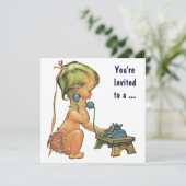 Afstuderen,  Cute Girl op de telefoon Kaart (Staand voorkant)