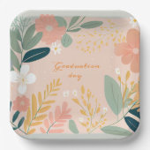 Afstuderen Dag, Bloemenboeket Papieren Bordje (Voorkant)