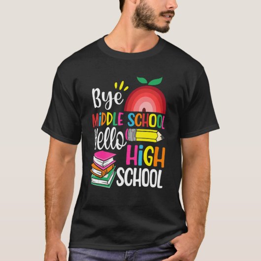Afstuderen Dag middelbare school Hallo middelbare  T-shirt (Voorkant)