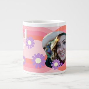 Afstuderen Daisy Photo Peach Extra Grote Beker