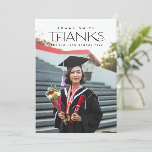 Afstuderen Dank je creditcard Aankondiging (Staand voorkant)