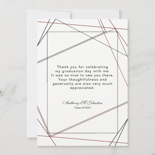 Afstuderen Dank u Geometrisch Ontwerp Bedankkaart (Voorkant)