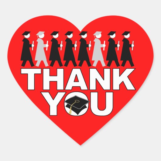 Afstuderen Dank u Hart Sticker Processional (Voorkant)