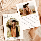 Afstuderen dank u kaart, boogfoto dank u kaart