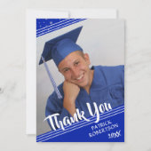 Afstuderen Dank u Koninklijke Blauwe Foto van de B Kaart (Voorkant)