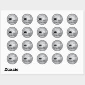 Afstuderen Dank u Manuscript dat Zilvergrijs wordt Ronde Sticker (Vel)