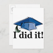 Afstuderen dat ik deed. aankondigingskaart (Voorkant / Achterkant)