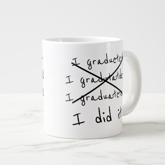 Afstuderen dat ik deed extra grote beker (Voorkant rechts)