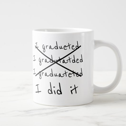 Afstuderen dat ik deed extra grote beker (Rechts)