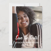 Afstuderen Datum opslaan Foto Magnetische Uitnodiging (Voorkant)