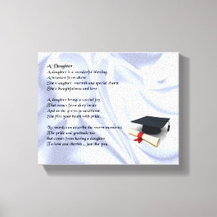 Afstuderen Daughter Poem Canvas Art Print