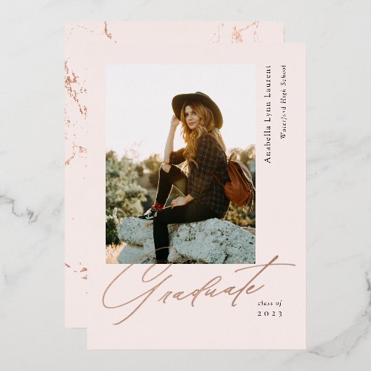 Afstuderen de Aankondiging van de Folie van de Fot (Voorkant / Achterkant)