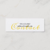 Afstuderen de Afstuderen van het Manuscript de Naa Contactkaartje (Achterkant)