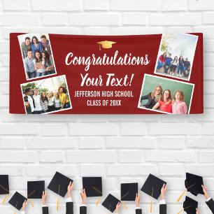 Afstuderen de Collage van de Foto feliciteert Hoge Spandoek