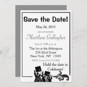 Afstuderen De datum opslaan Save The Date (Voorkant / Achterkant)