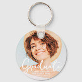 Afstuderen de Eenvoudige Foto van het Moderne Afst Sleutelhanger (Voorkant)