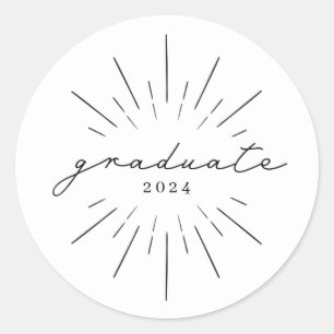 Afstuderen de Klasse van de Kunst van het Afstuder Ronde Sticker