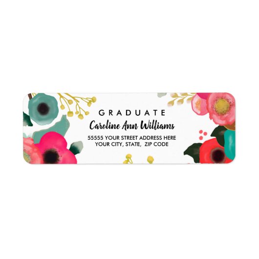 Afstuderen de Moderne Etiketten van het Adres van  (Voorkant)