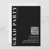 Afstuderen de Moderne Minimale Driefoto QR-code Kaart (Achterkant)