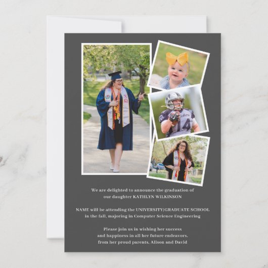 AFSTUDEREN de Stijl van het Hoesje van het Tijdsch Aankondiging (Achterkant)