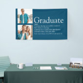 Afstuderen Definitie 2 Foto modern Blue Spandoek (Beurs)