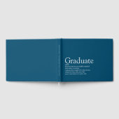 Afstuderen definitie modern blauw gastenboek (Volledig)