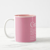 Afstuderen Definitie Modern Fun Girly Pink Tweekleurige Koffiemok (Links)