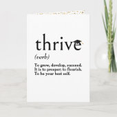 Afstuderen Dictionary Definition of Thrive Kaart (Voorkant)