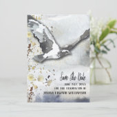 Afstuderen die Abstract vogelpest eet, bespaart de Save The Date (Staand voorkant)