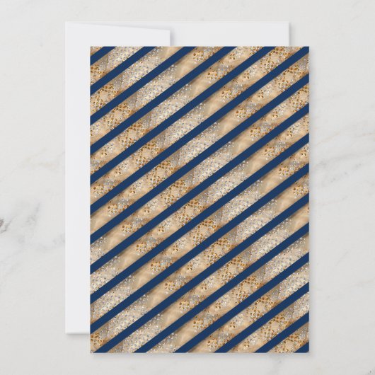 Afstuderen Dinner Navy Blue Afstuderen Kaart (Achterkant)