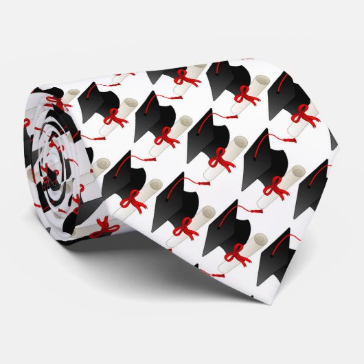 Afstuderen Diploma en Pet Stropdas (Opgerold)