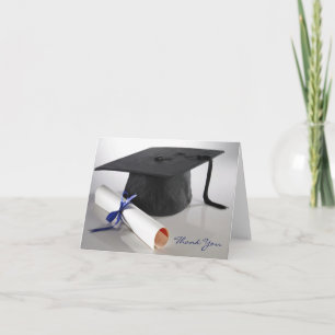Afstuderen Diploma Foto Dank u Kaart