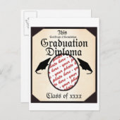 Afstuderen Diploma Foto Lijst Aankondigingskaart (Voorkant / Achterkant)