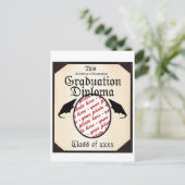 Afstuderen Diploma Foto Lijst Aankondigingskaart (Staand voorkant)