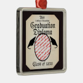 Afstuderen Diploma Foto Lijst Metalen Ornament (Rechts)