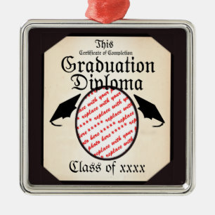 Afstuderen Diploma Foto Lijst Metalen Ornament