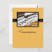 Afstuderen Diploma Gefeliciteerd Briefkaart (Voorkant / Achterkant)