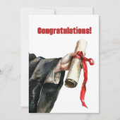 Afstuderen Diploma Gefeliciteerd Feestdagenkaart (Voorkant)