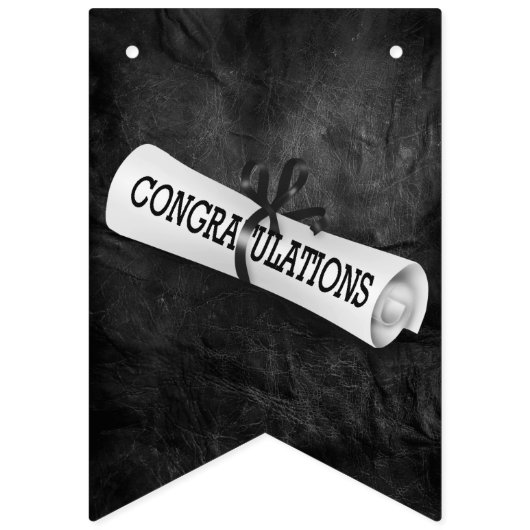 Afstuderen Diploma over zwarte olieramp Vlaggetjes (Eerste vlag)