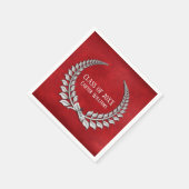Afstuderen Diploma Silver Laurel op Red Servet (Hoek)