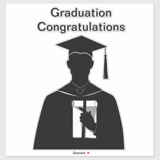 Afstuderen diploma sticker (Vel)