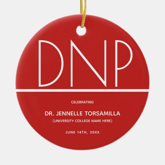 Afstuderen DNP-graad behouden Keramisch Ornament (Voorkant)