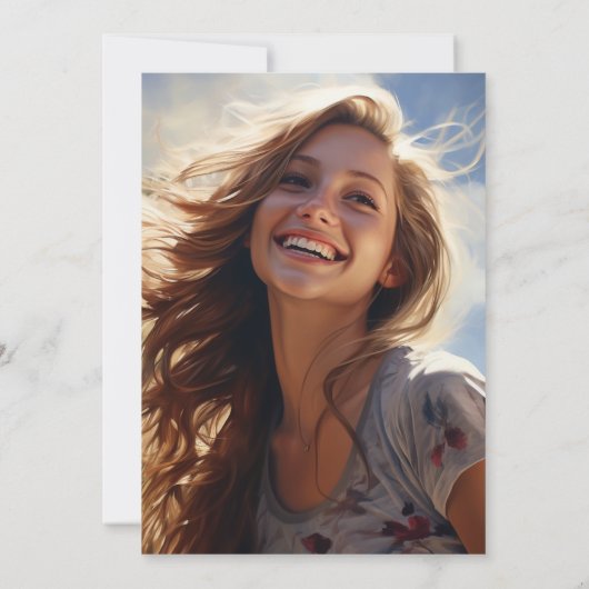 Afstuderen Dochter Aankondiging (Achterkant)