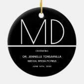 Afstuderen Doctor MD Keepomwille Ceramic Ornament (Achterkant)