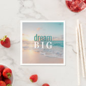 Afstuderen Dream Big Beach Foto Inspirerend Servet (Insitu)