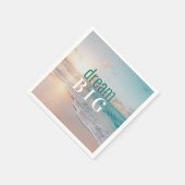 Afstuderen Dream Big Beach Foto Inspirerend Servet (Hoek)