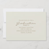 Afstuderen drie foto eenvoudig neutraal creatief kaart (Achterkant)