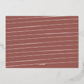 Afstuderen drie foto's met eenvoudig roos afstuder folie uitnodiging (Achterkant)