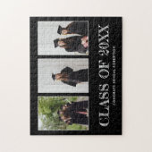 Afstuderen Drie Gefeliciteerd met fotocollage Legpuzzel (Verticaal)